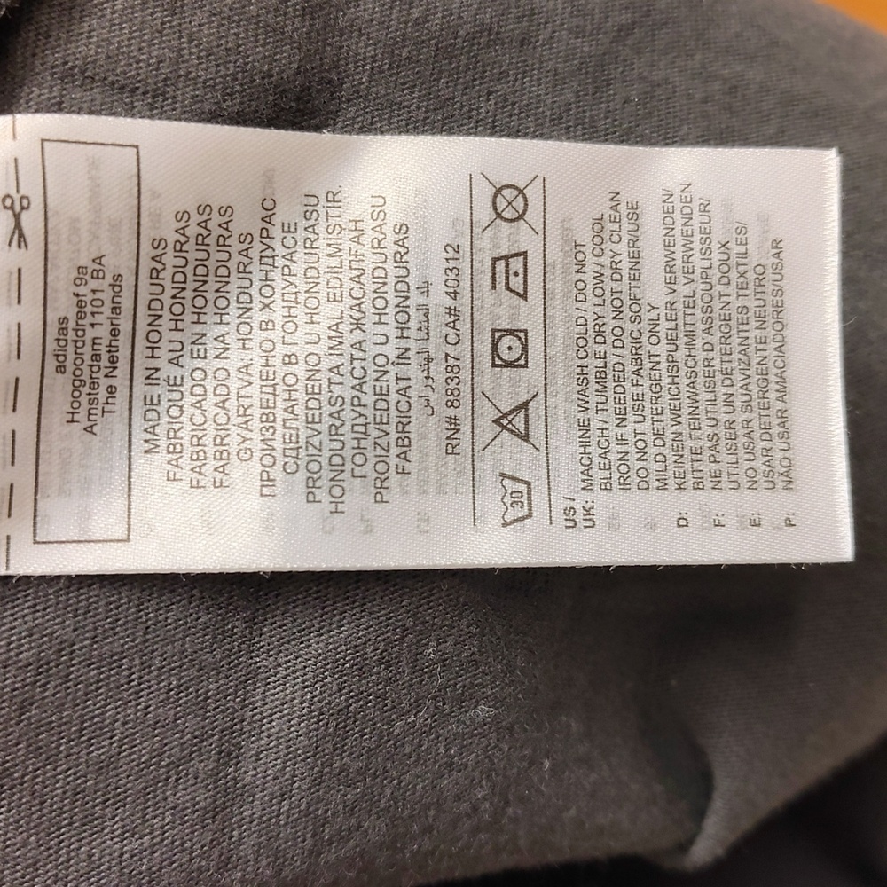 Adidas Women's Charcoal Tee with Starry Gold Logo - Picture 4 of 6